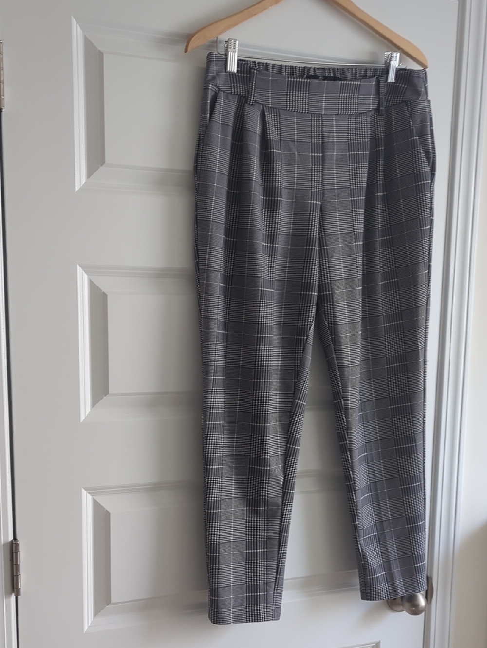 one 5 one Gray Plaid Tailored Pants W17-18 L38